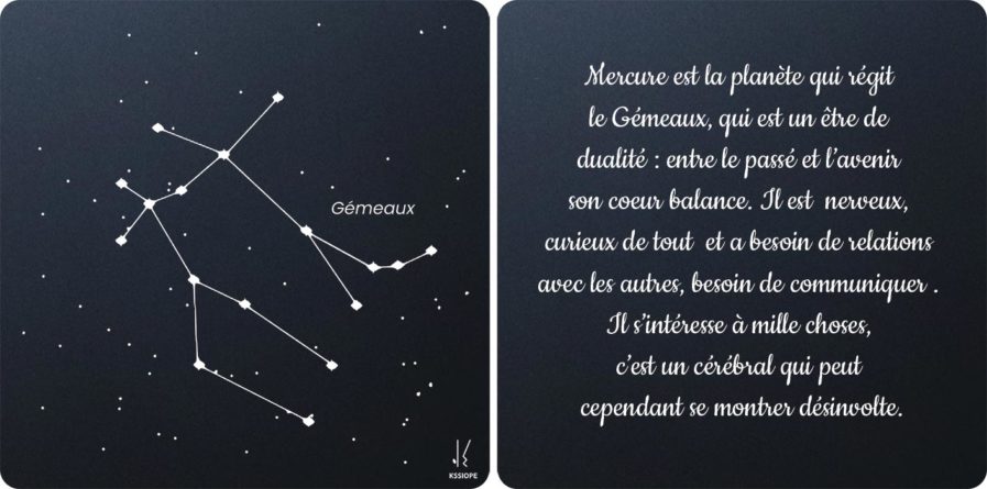 carte zodiaque gémeaux